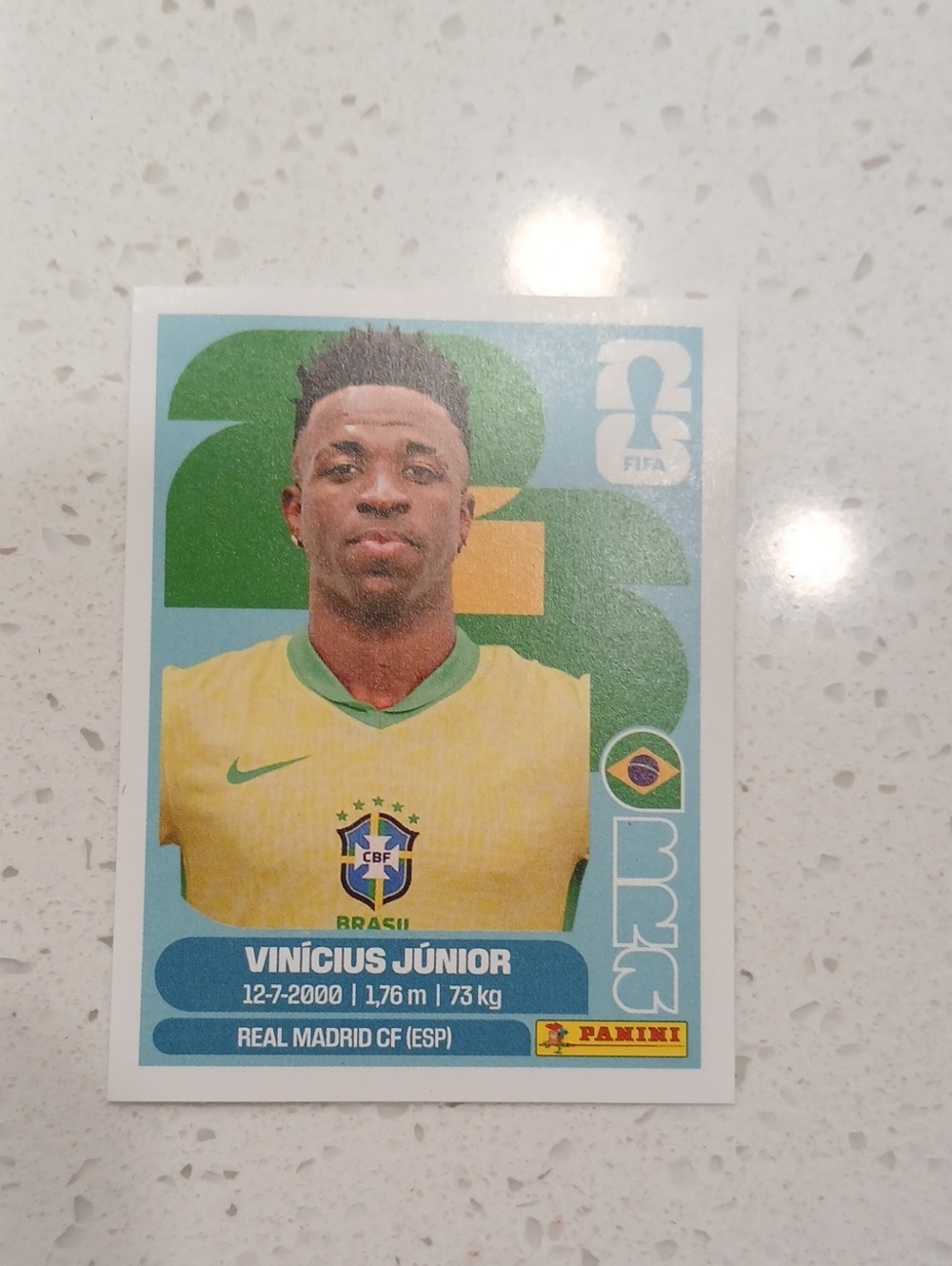 Vinicius Junior Panini Sticker 2026